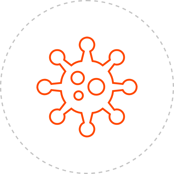 Covid-19 molecule cell icon