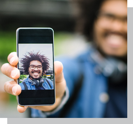 A Black male showing a selfie.