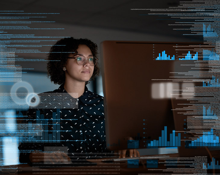 Girl Looking at computer screen 