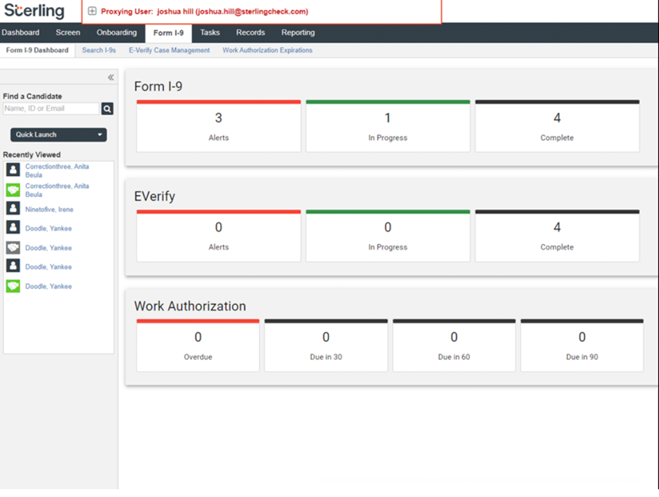 Screenshots of Ceridian Dayforce platform.