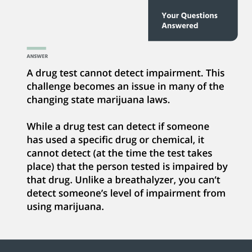What CAN'T drug tests do?