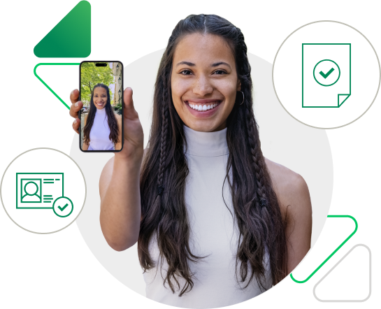 An image of a person holding an ID